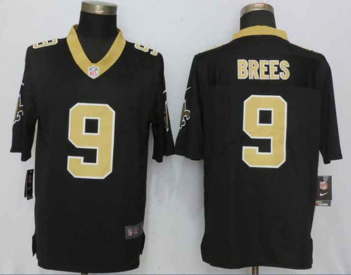 Men NFL New Nike New Orleans Saints #9 Brees Black 2017 Vapor Untouchable Limited jersey->->NFL Jersey